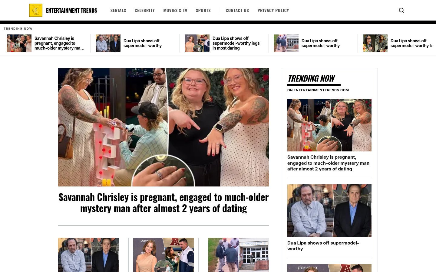 Entertainment Trends — News Portal